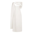 Annabelle White Cape-Design Ribbon Maxi Dress (Final Sale-US Only)