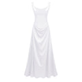 Fiona White Satin Square Neck Maxi Dress (Final Sale-US Only)