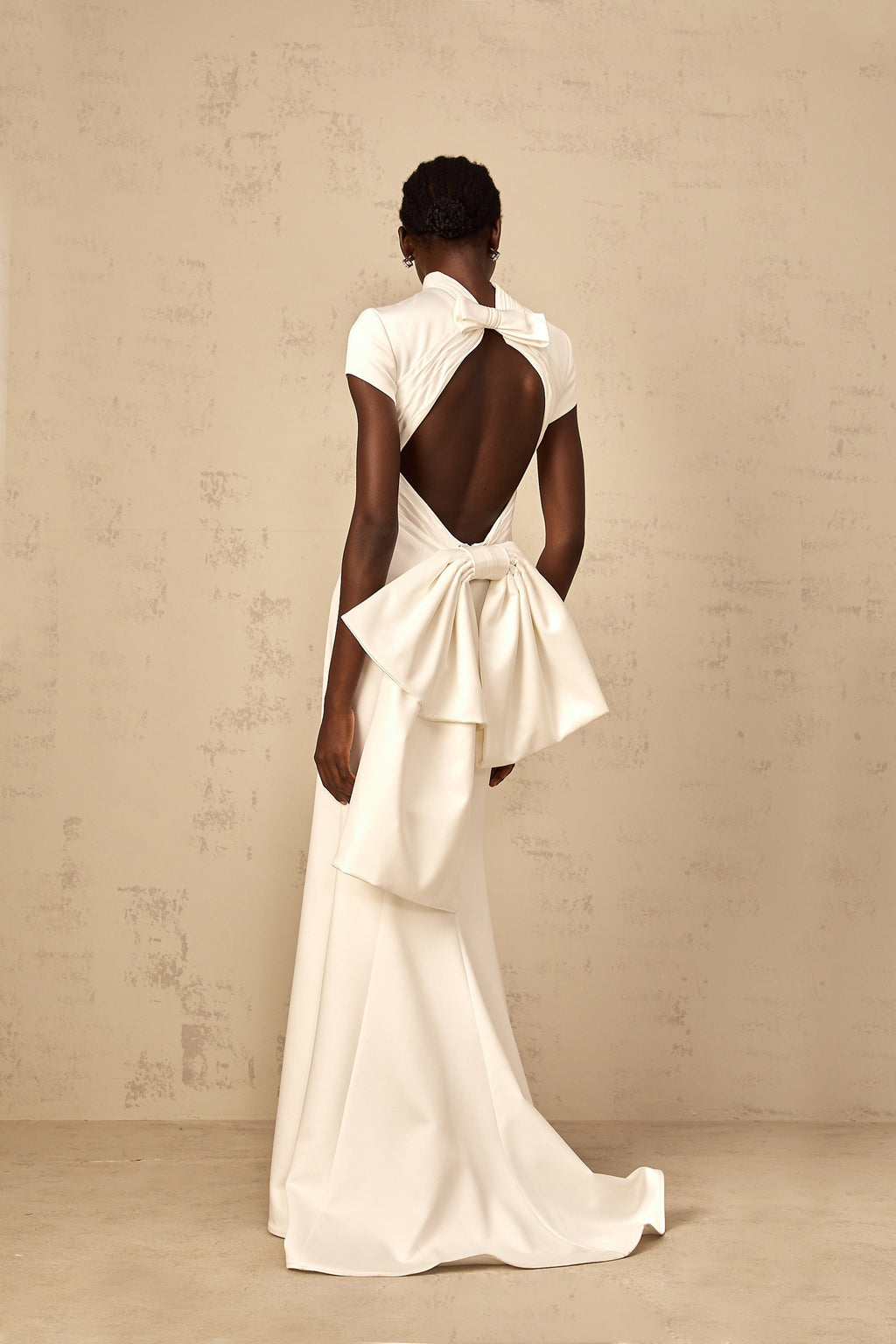 Camille White Statement Bow Mermaid Maxi Dress (Final Sale-US Only)