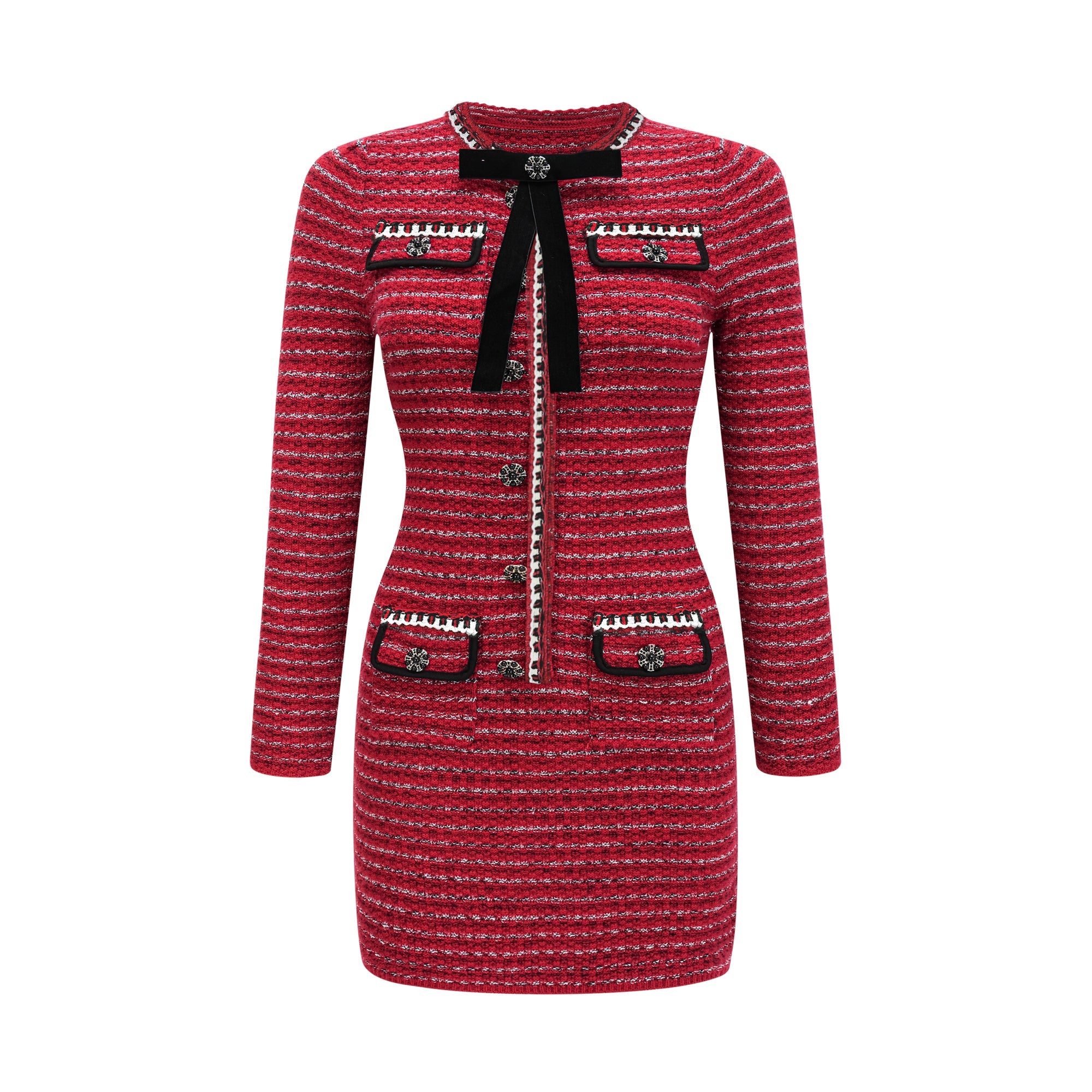 Faustine bow-detailed knit mini dress (Final Sale-US Only)
