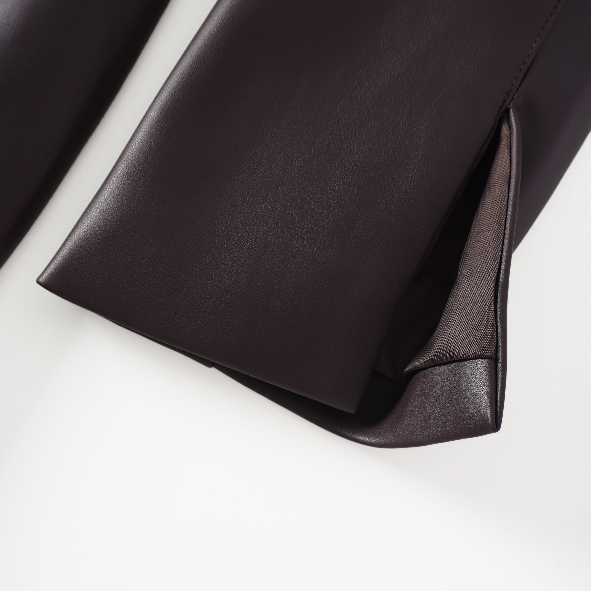 Solange Brown Leather Mini Blazer Dress (Final Sale-US Only)