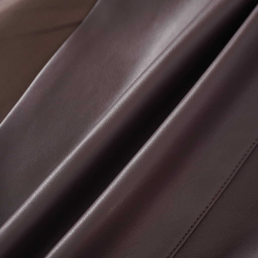 Solange Brown Leather Mini Blazer Dress (Final Sale-US Only)