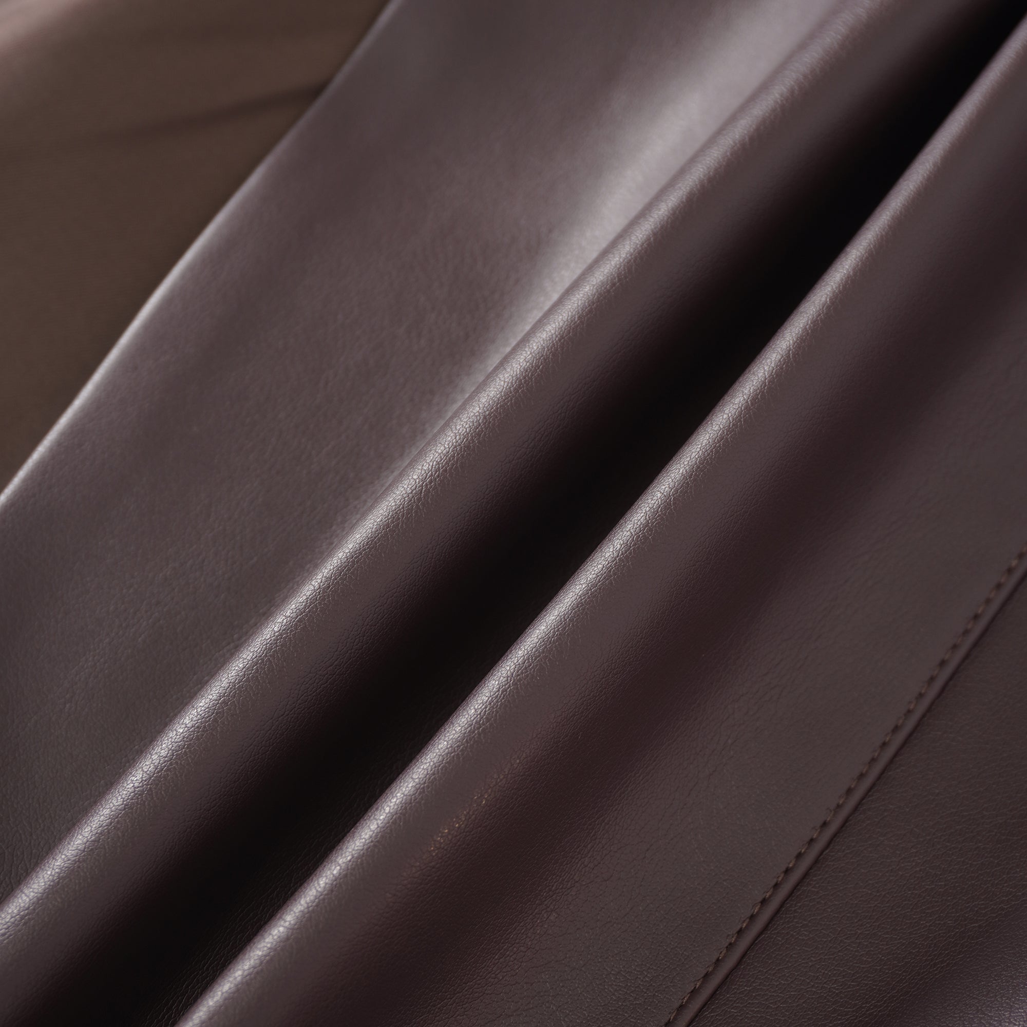 Solange Brown Leather Mini Blazer Dress (Final Sale-US Only)
