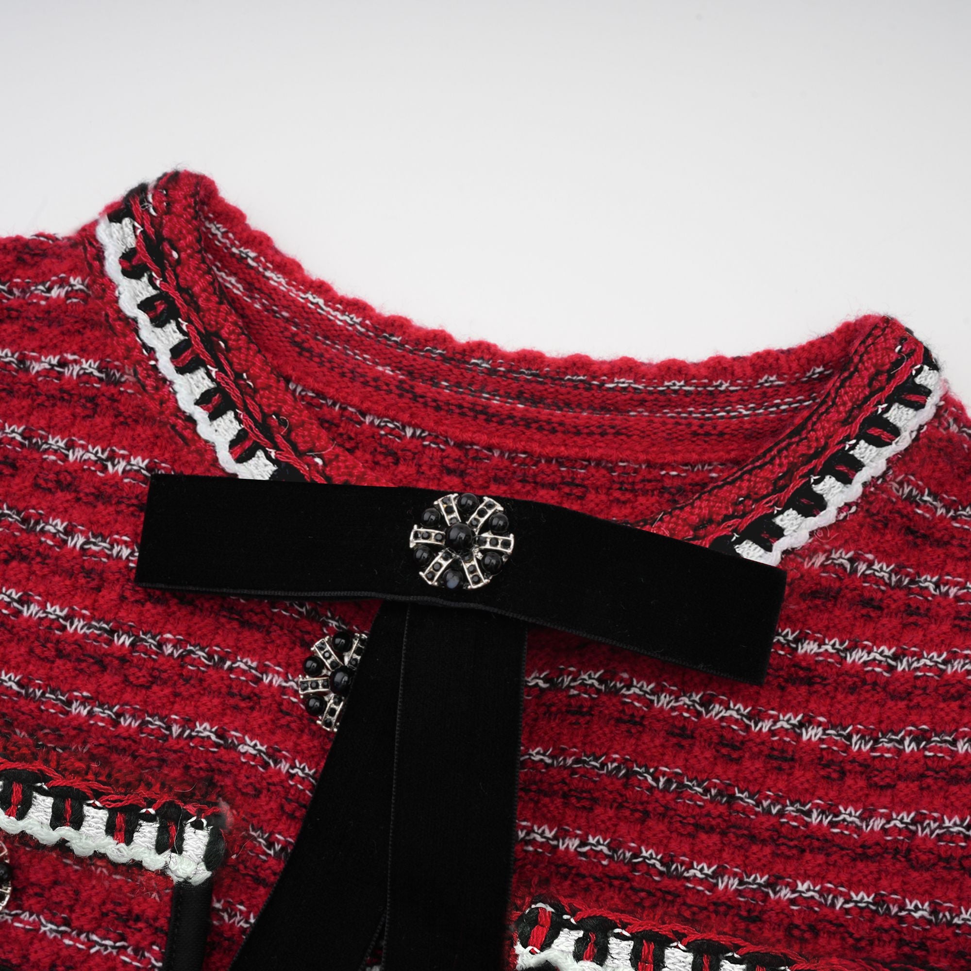 Faustine bow-detailed knit mini dress (Final Sale-US Only)