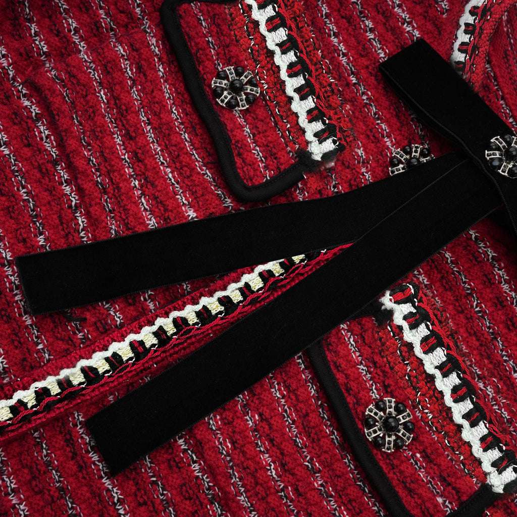 Faustine bow-detailed knit mini dress (Final Sale-US Only)