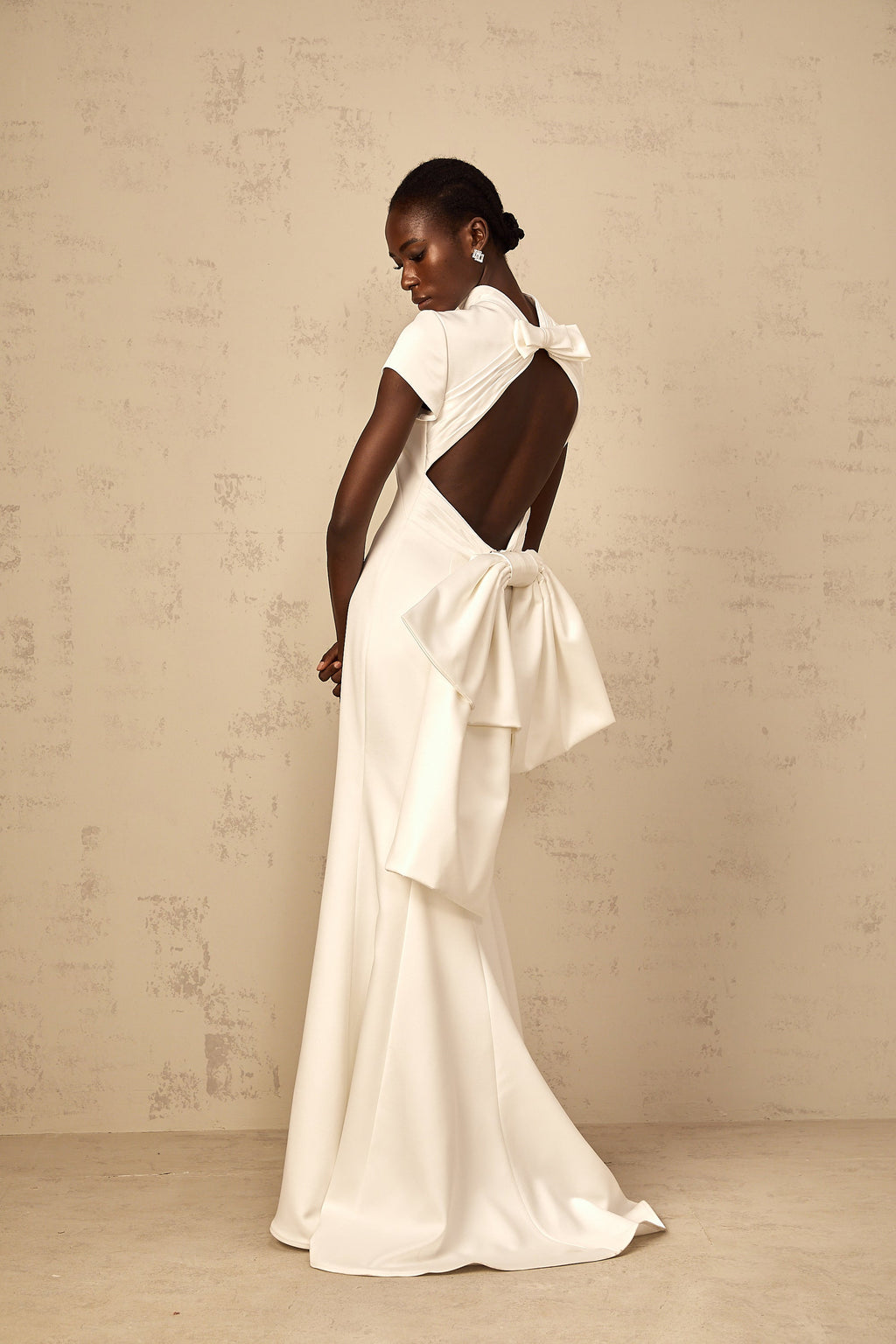 Camille White Statement Bow Mermaid Maxi Dress (Final Sale-US Only)