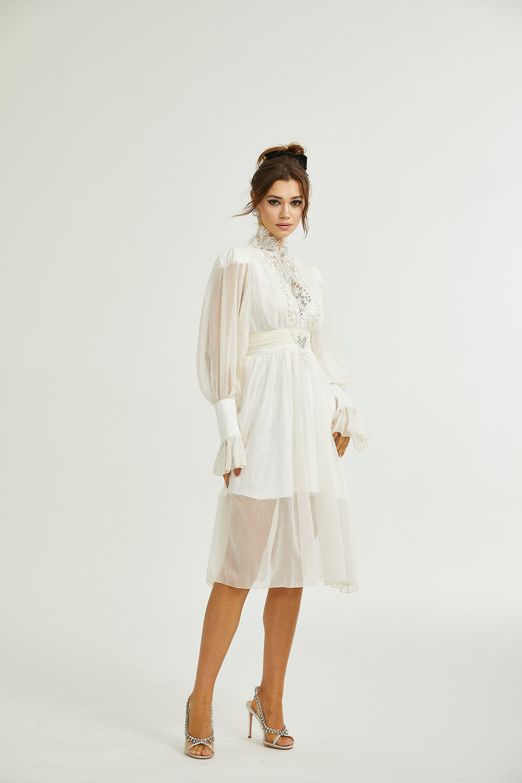 Mirage lace-detail embellished dress (Final Sale-US Only)