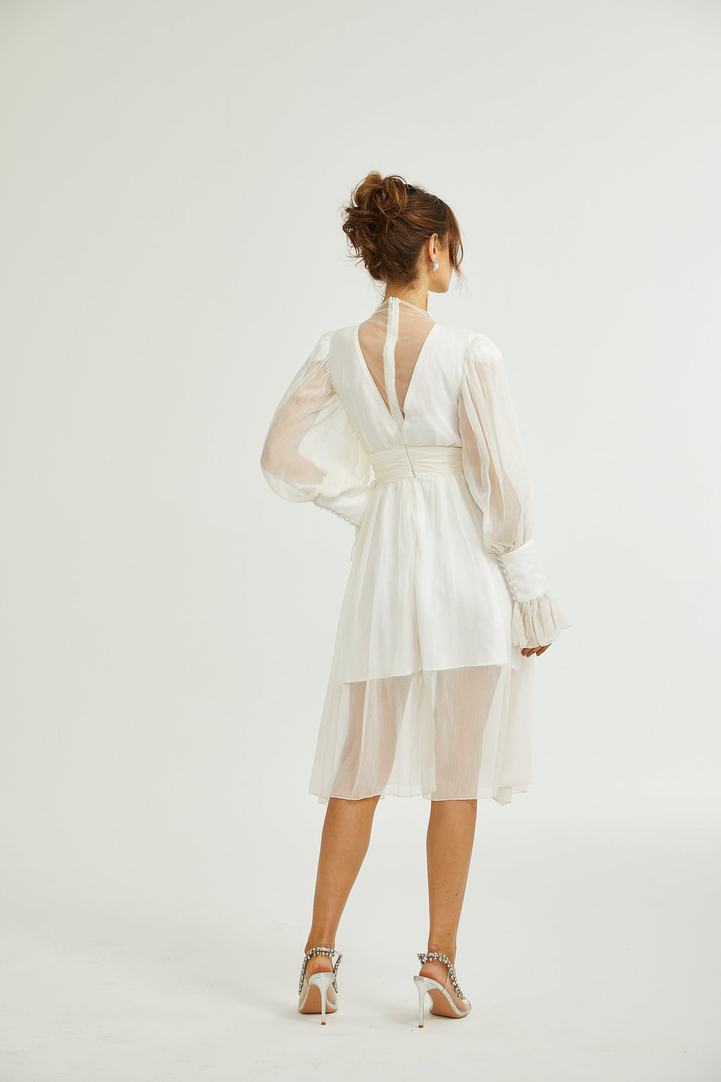 Mirage lace-detail embellished dress (Final Sale-US Only)