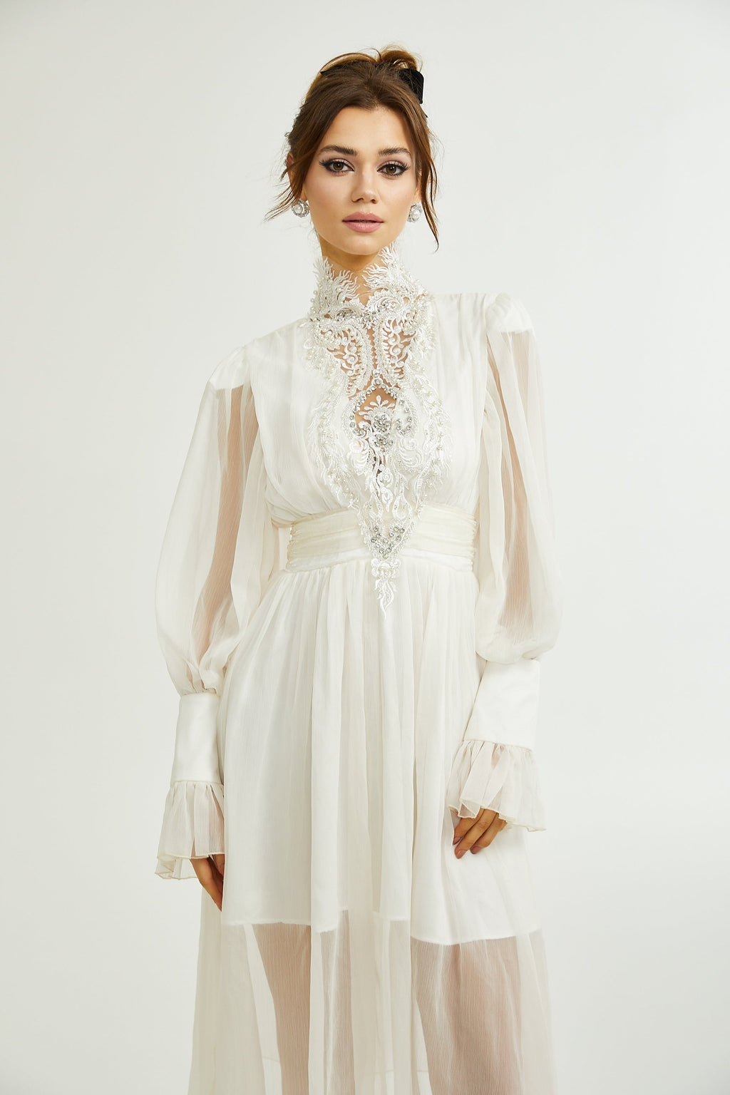 Mirage lace-detail embellished dress (Final Sale-US Only)