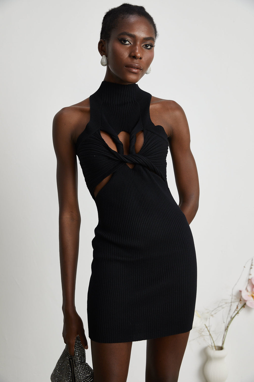 Émilie twist-detail cut-out mini dress (Final Sale-US Only)