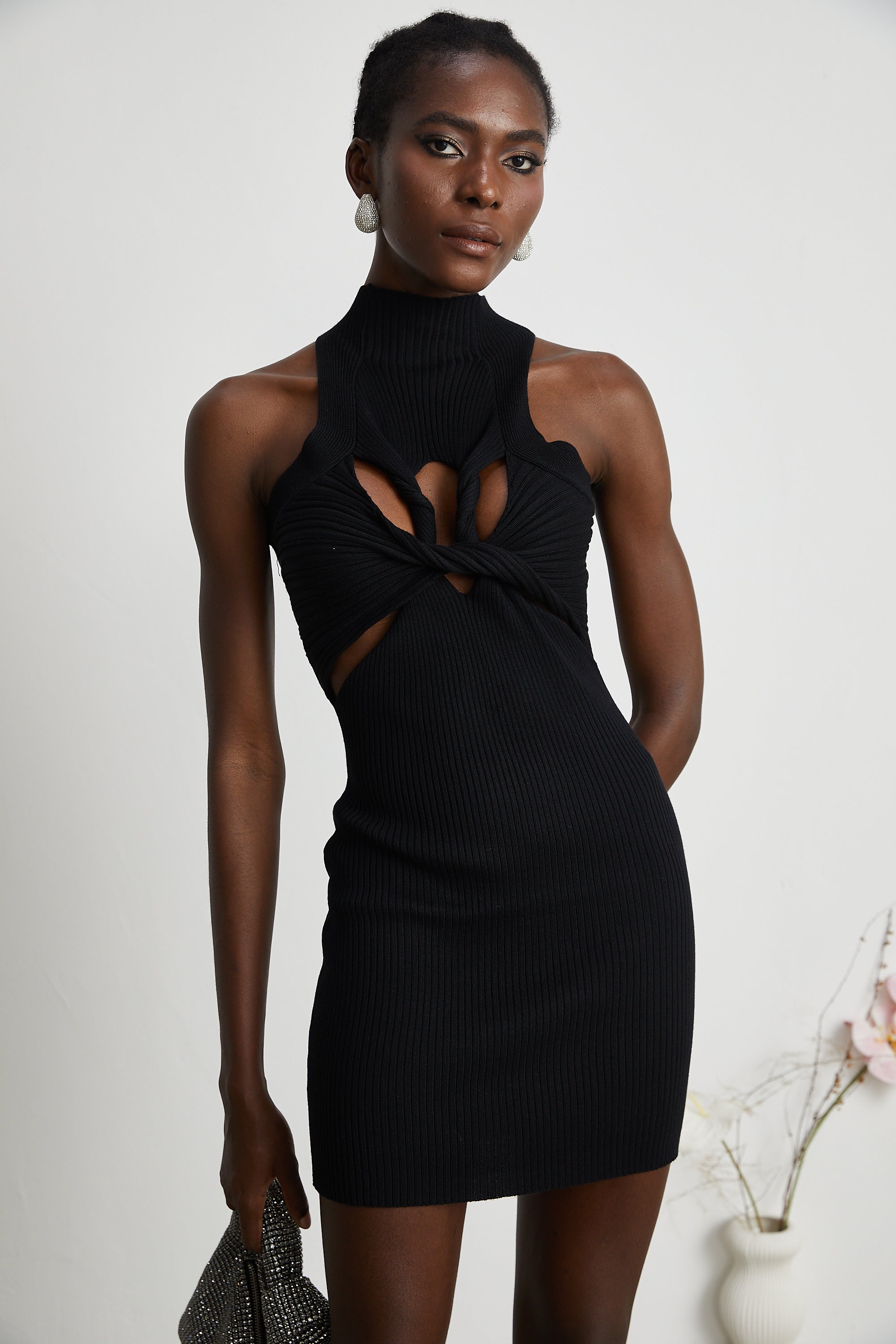 Émilie twist-detail cut-out mini dress (Final Sale-US Only)