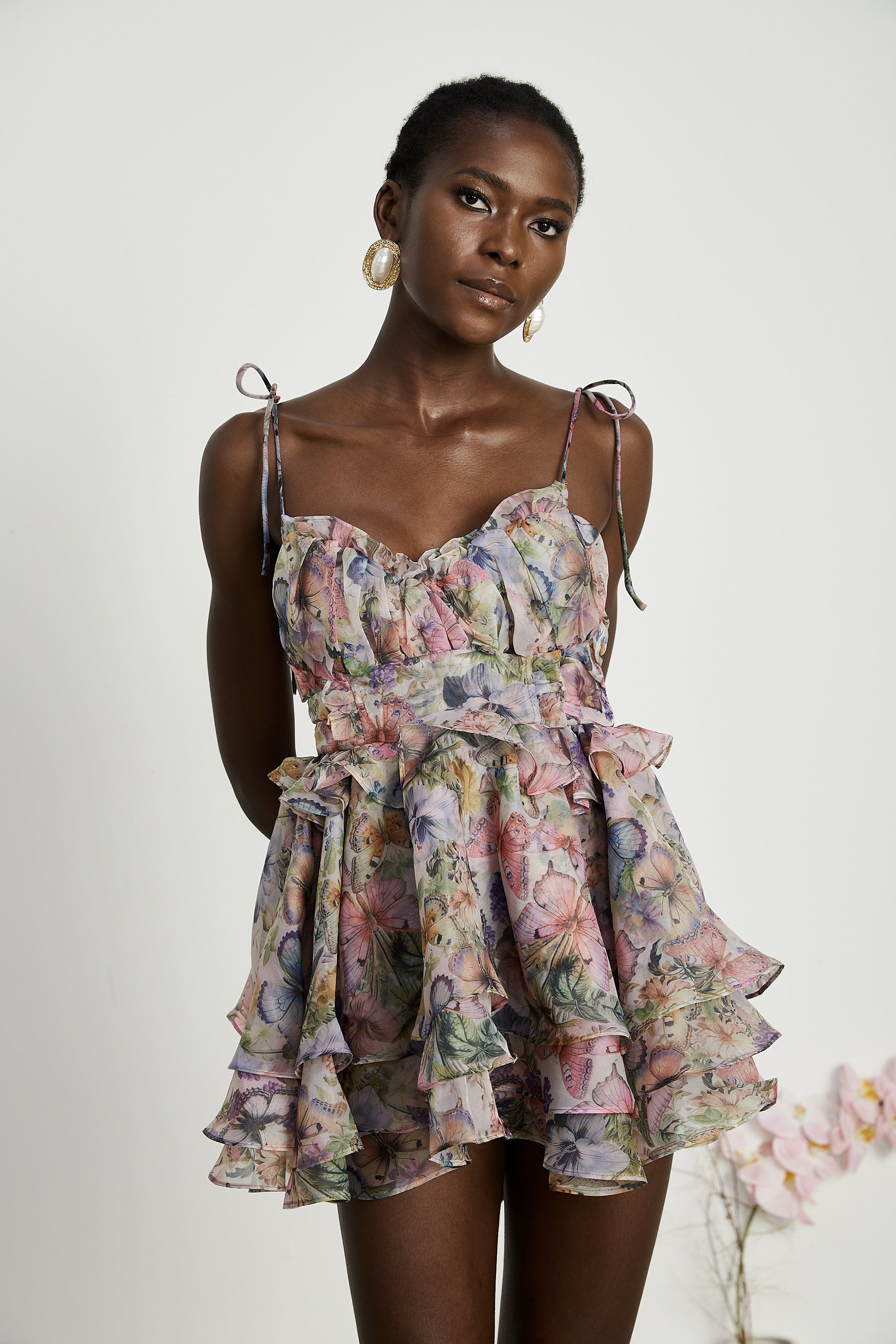 Juliette floral print pleated mini dress (Final Sale-US Only)