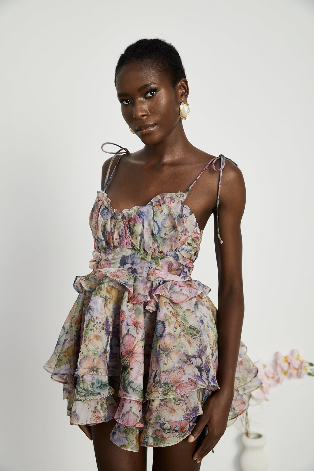 Juliette floral print pleated mini dress (Final Sale-US Only)