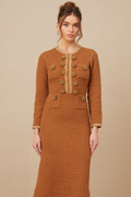 Epona brown braided-edge tweed dress (Final Sale-US Only)