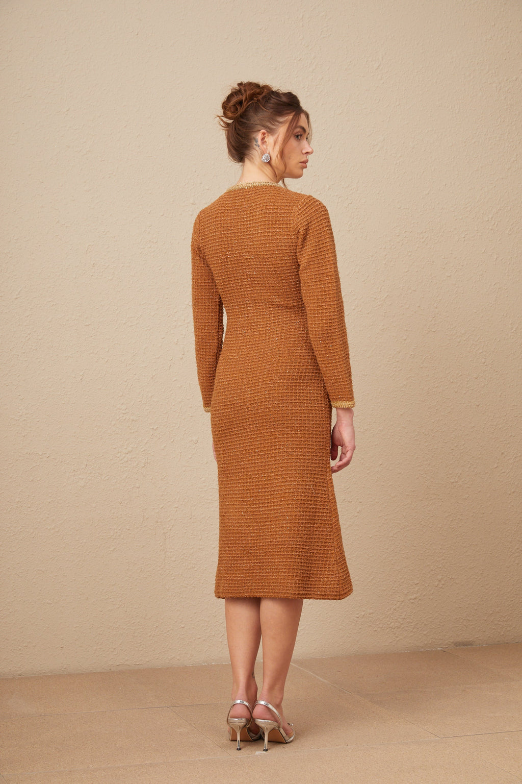 Epona brown braided-edge tweed dress (Final Sale-US Only)
