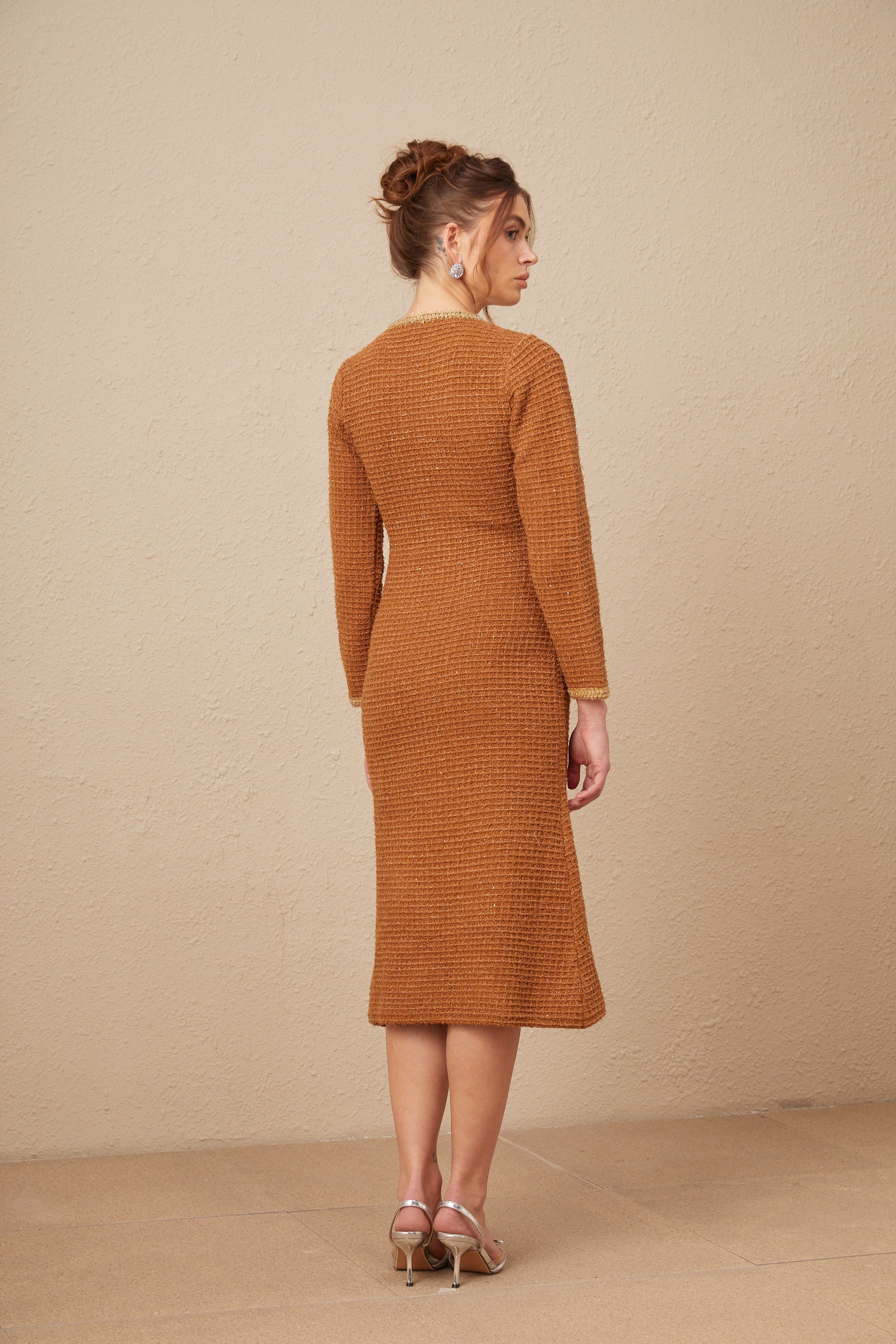 Epona brown braided-edge tweed dress (Final Sale-US Only)