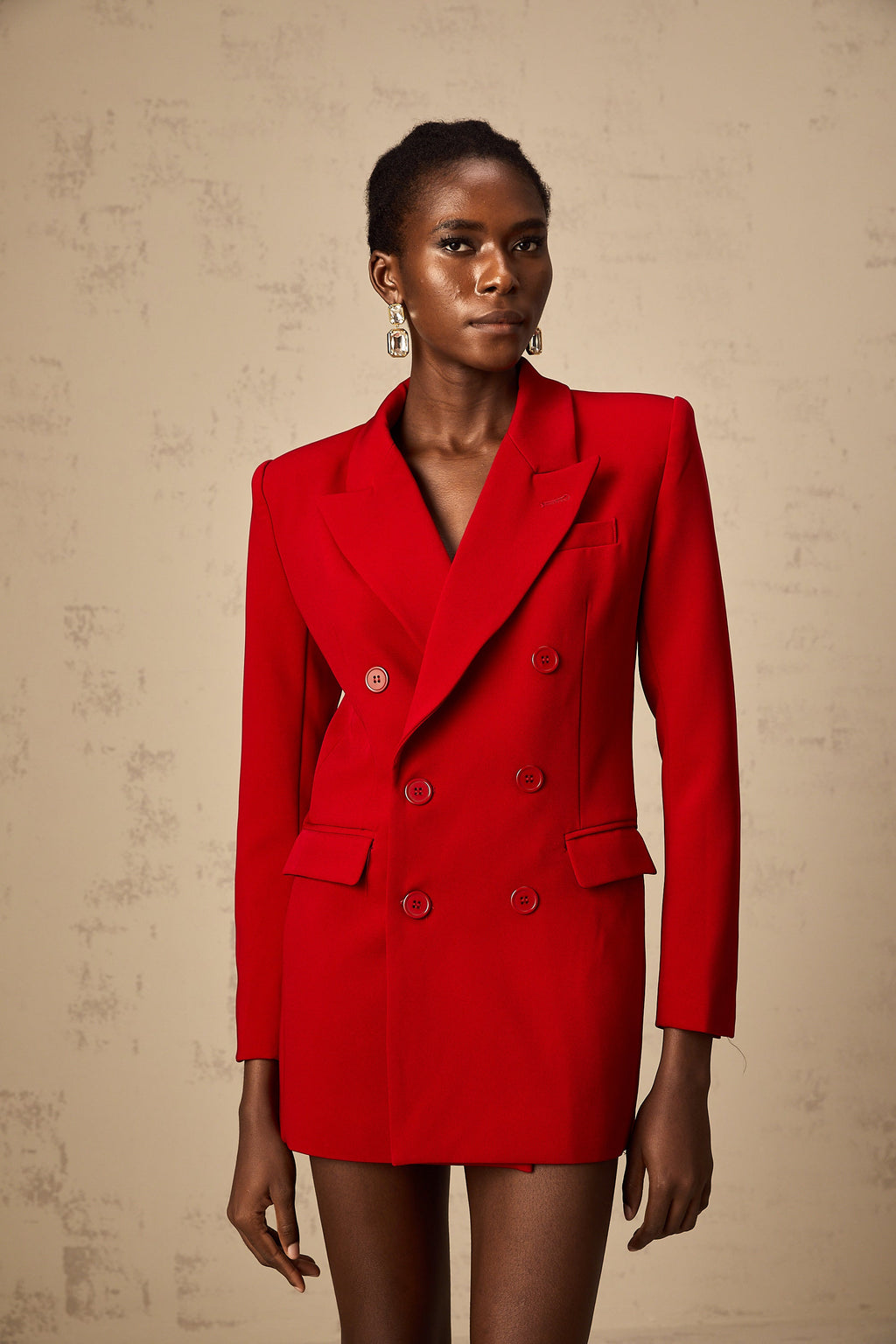 Bertha red double-breasted blazer (Final Sale-US Only)