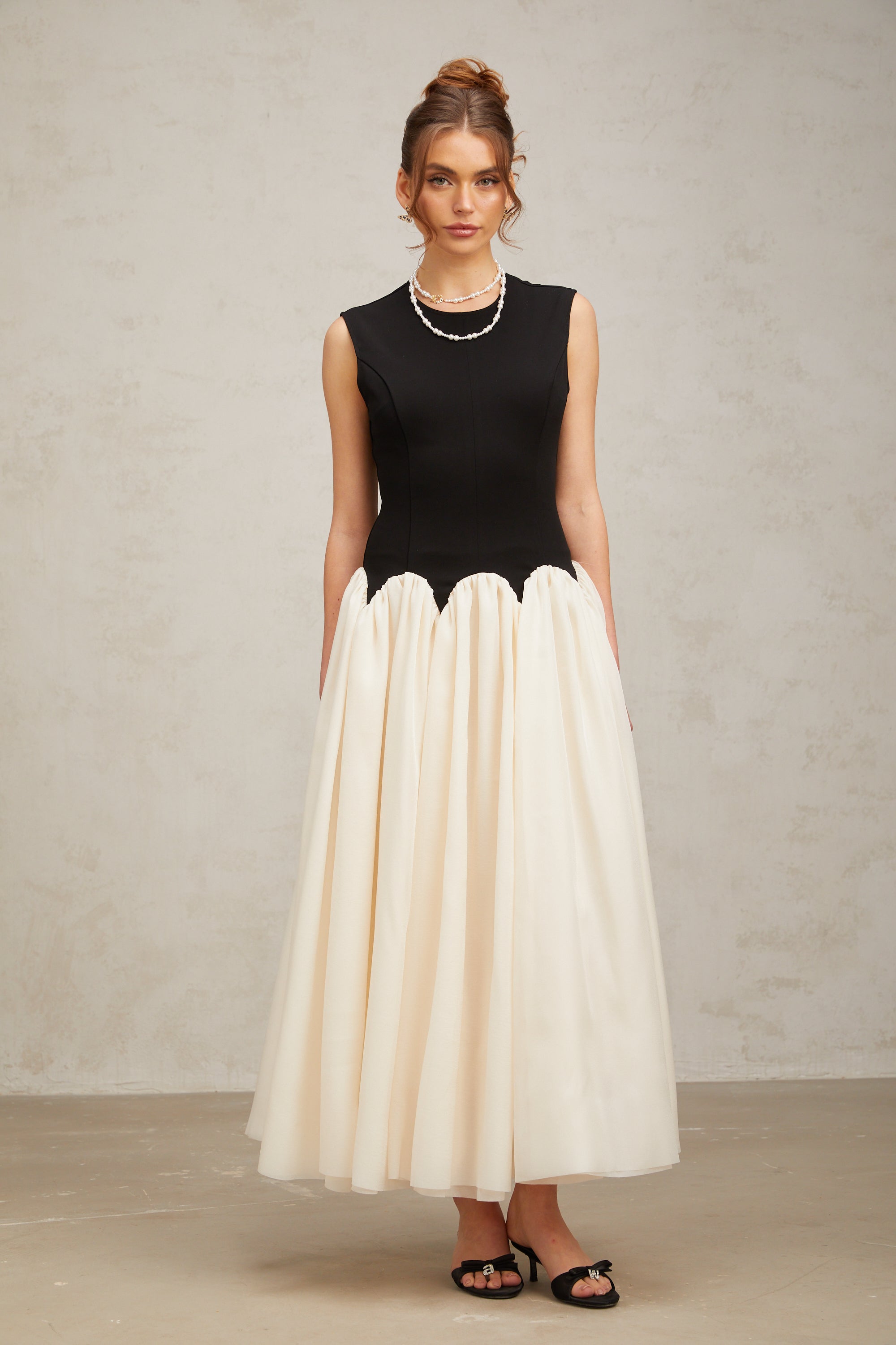 Josette color-blocked puff maxi dress (Final Sale-US Only)