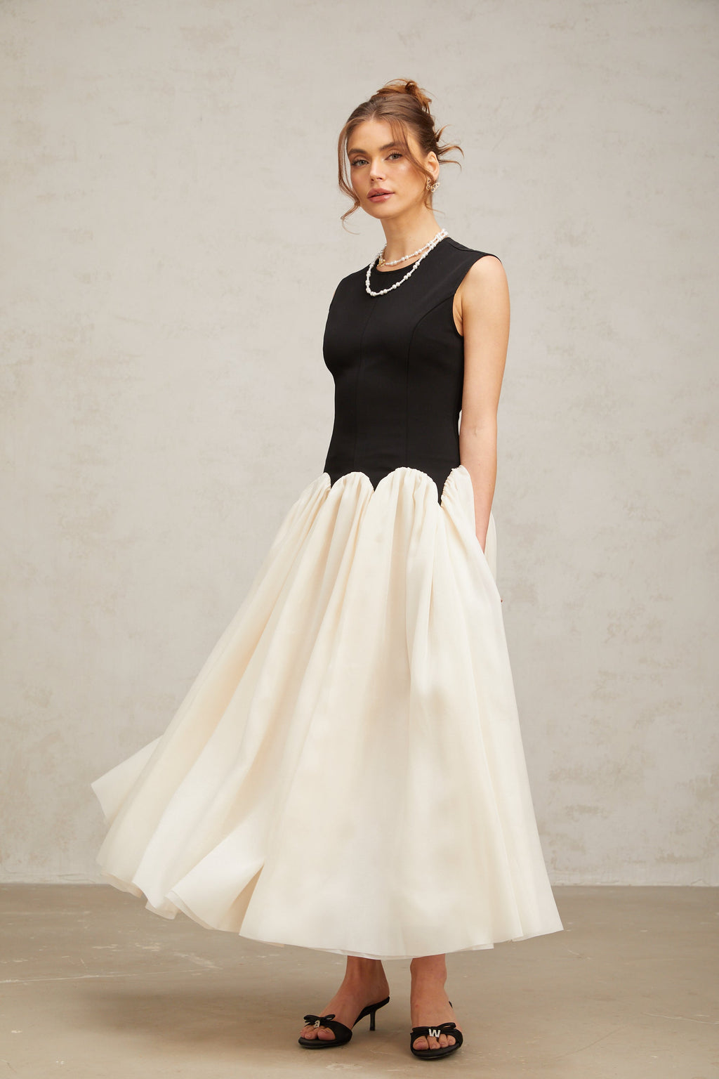 Josette color-blocked puff maxi dress (Final Sale-US Only)