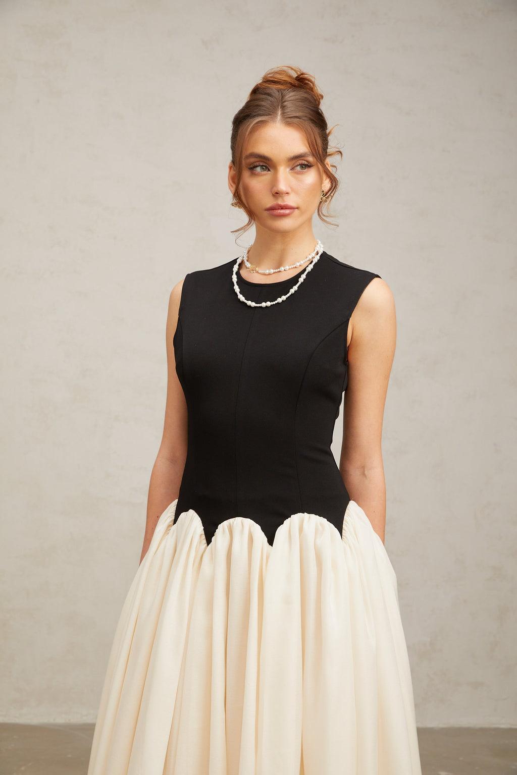 Josette color-blocked puff maxi dress (Final Sale-US Only)