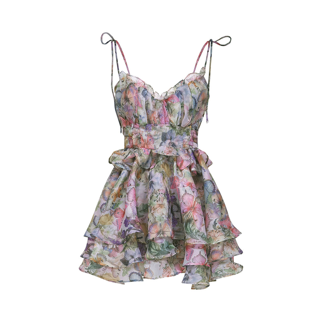 Juliette floral print pleated mini dress (Final Sale-US Only)
