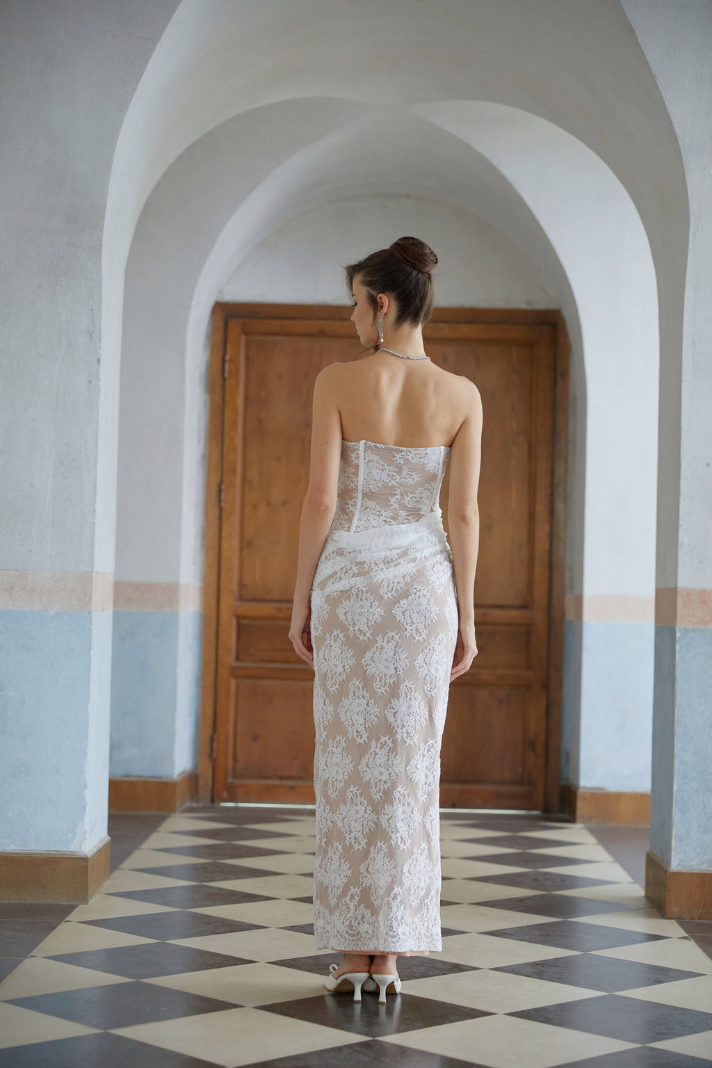 Tyra White Floral Lace Corset Maxi Dress (Final Sale-US Only)
