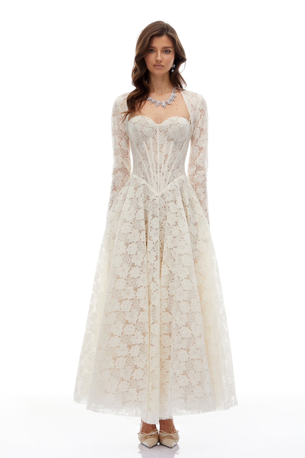 Celina Lace Corset Maxi Gown