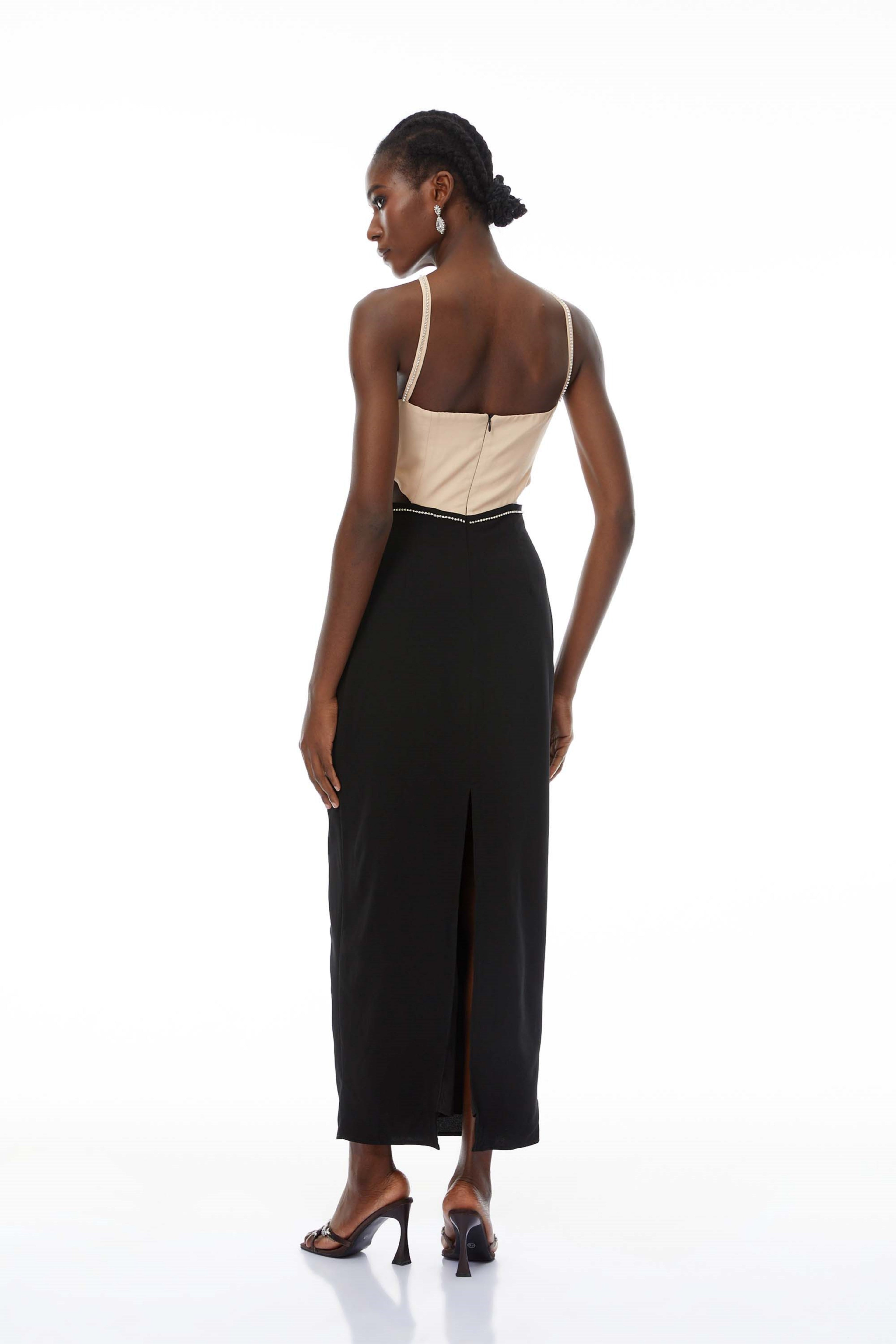 Domenica Crystal-Chain Embellished Maxi Dress