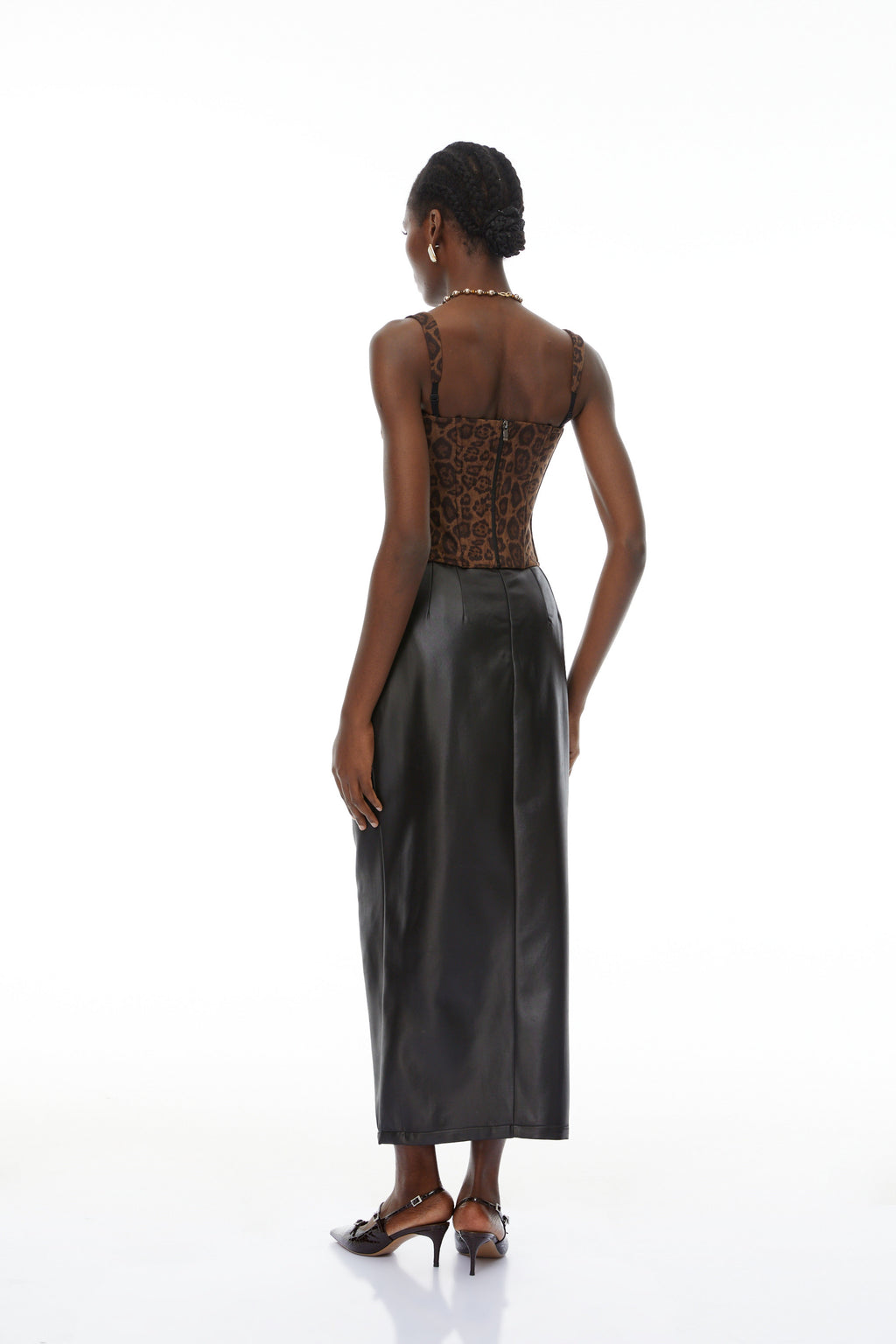 Eden Brown Leopard Corset Top