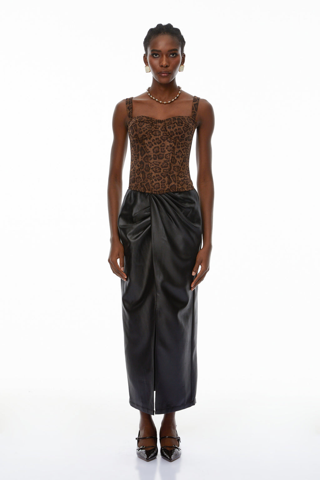 Eden Brown Leopard Corset Top