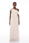 Sigrun Pink Asymmetrical Gathered Maxi Dress