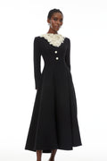 Greta Color Block Sequin 3D Petal Midi Dress