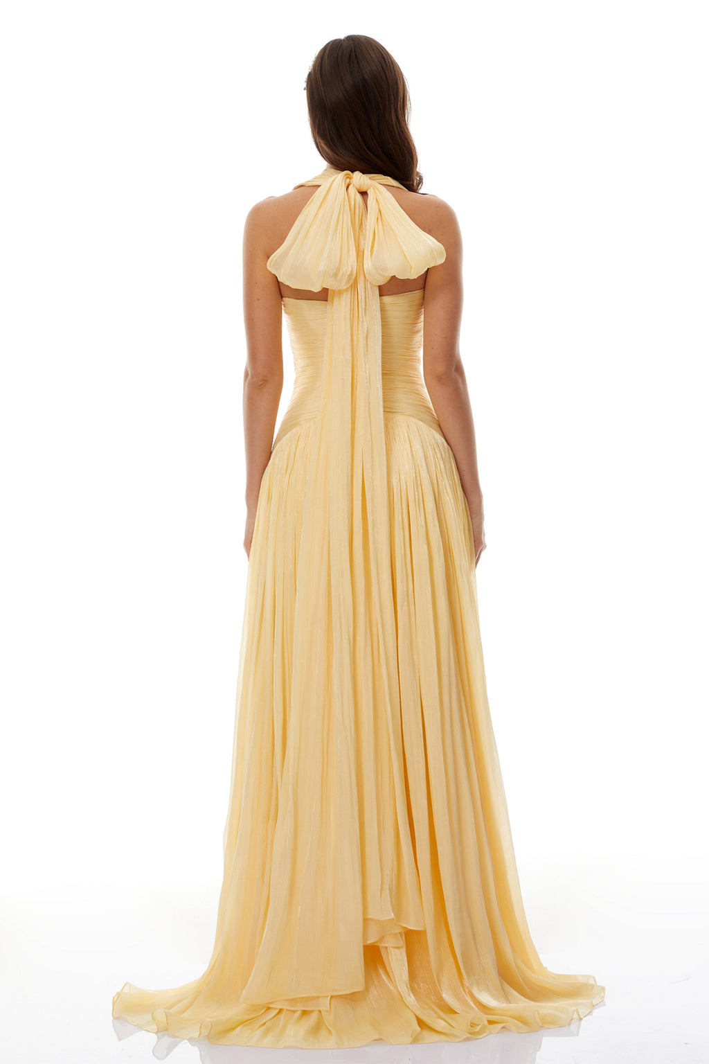 Uranie Yellow Gathered Maxi Dress