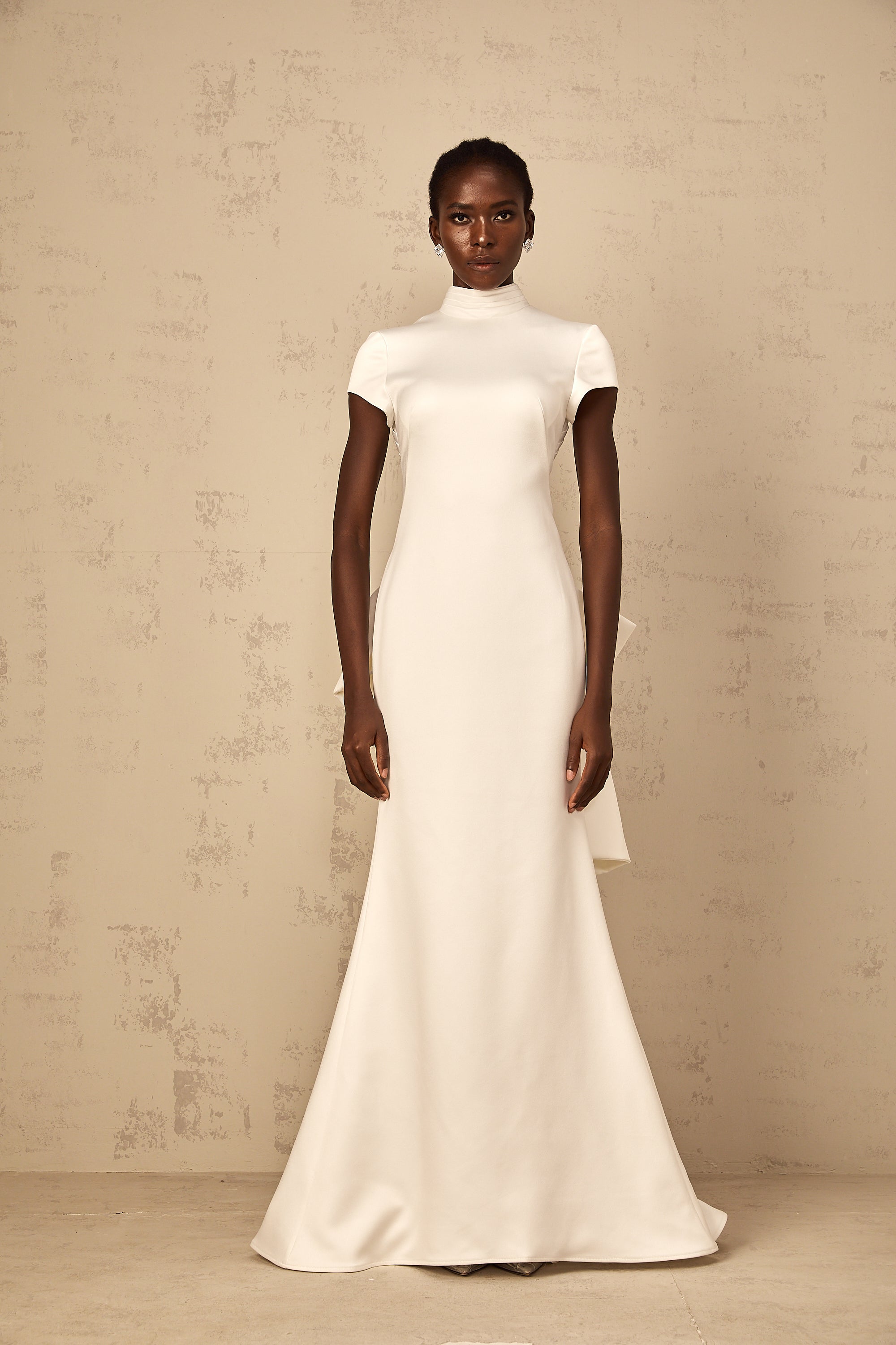 Camille White Statement Bow Mermaid Maxi Dress (Final Sale-US Only)