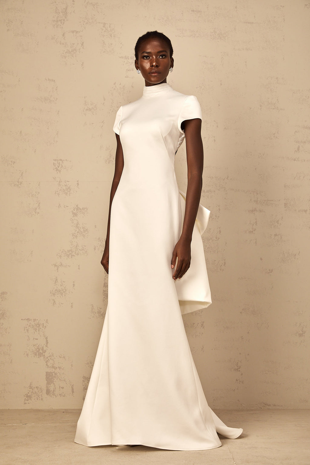 Camille White Statement Bow Mermaid Maxi Dress (Final Sale-US Only)