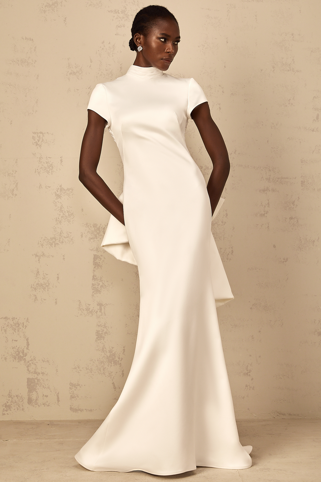 Camille White Statement Bow Mermaid Maxi Dress (Final Sale-US Only)