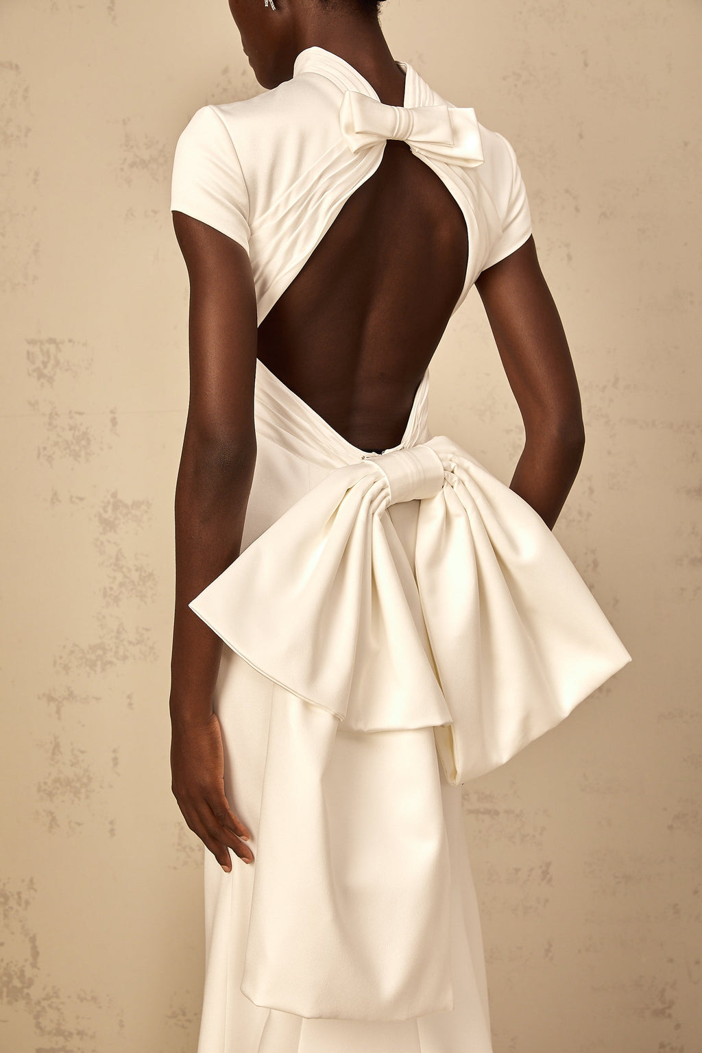 Camille White Statement Bow Mermaid Maxi Dress (Final Sale-US Only)