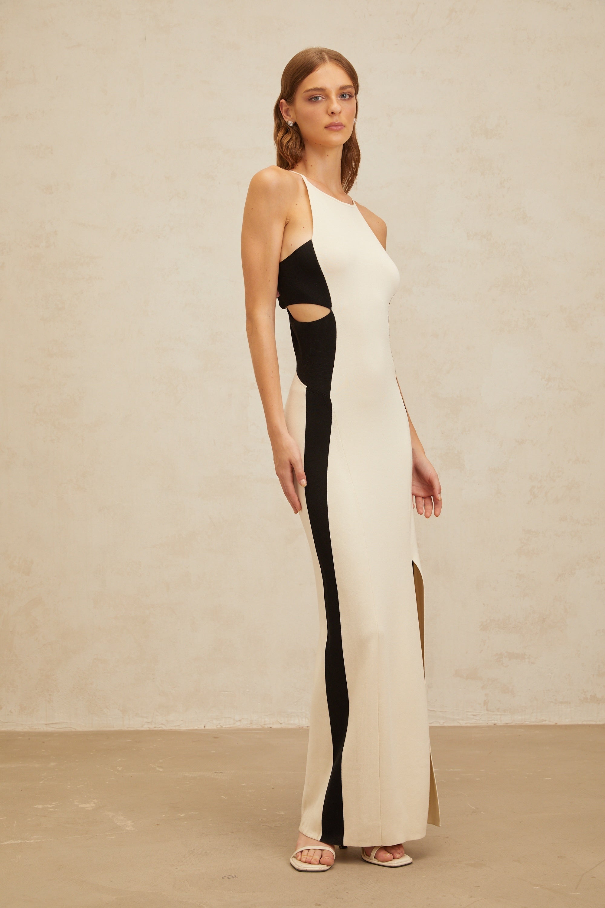Coralie White Cut-Out Knit Maxi Dress (Final Sale-US Only)