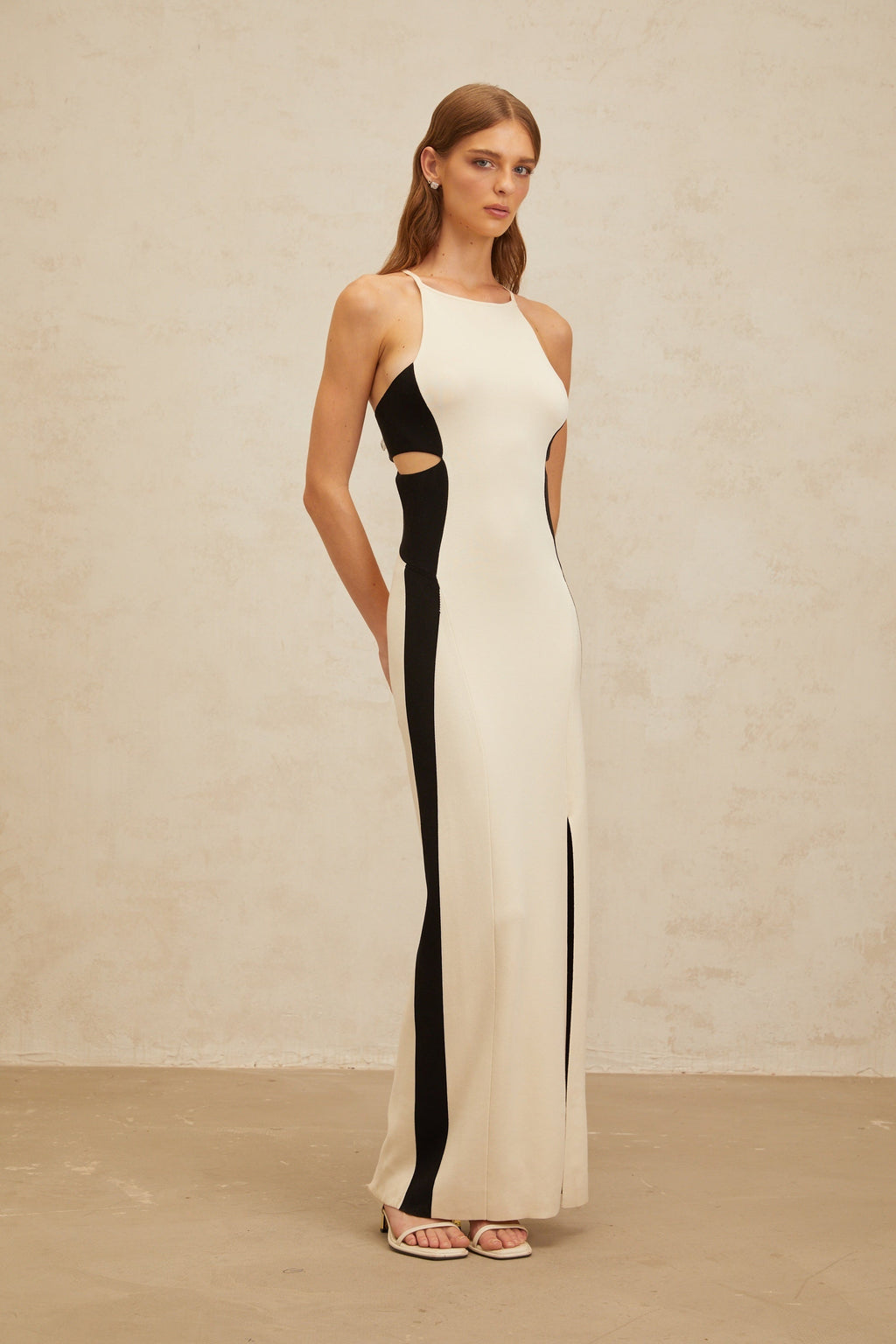 Coralie White Cut-Out Knit Maxi Dress (Final Sale-US Only)