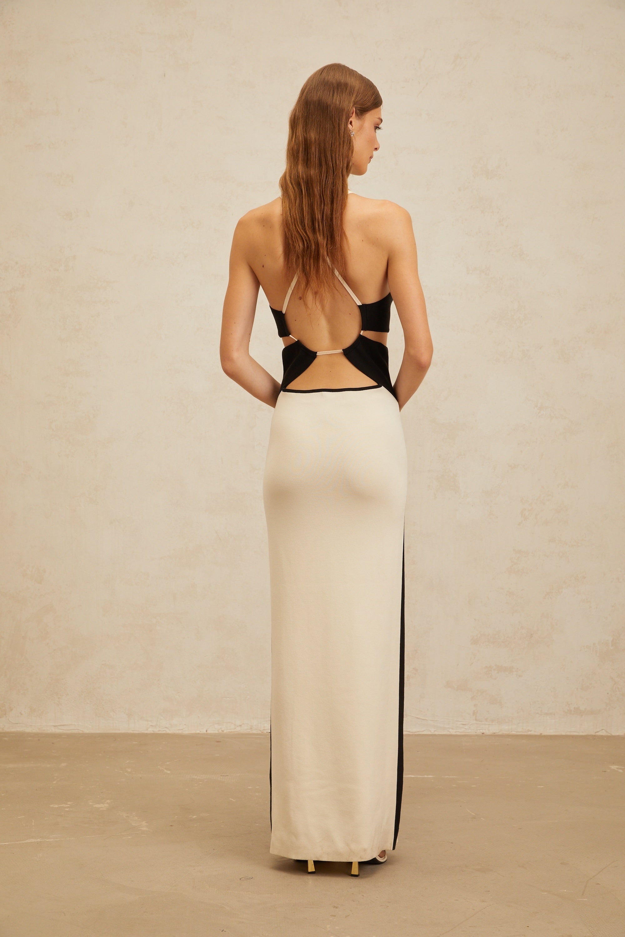 Coralie White Cut-Out Knit Maxi Dress (Final Sale-US Only)