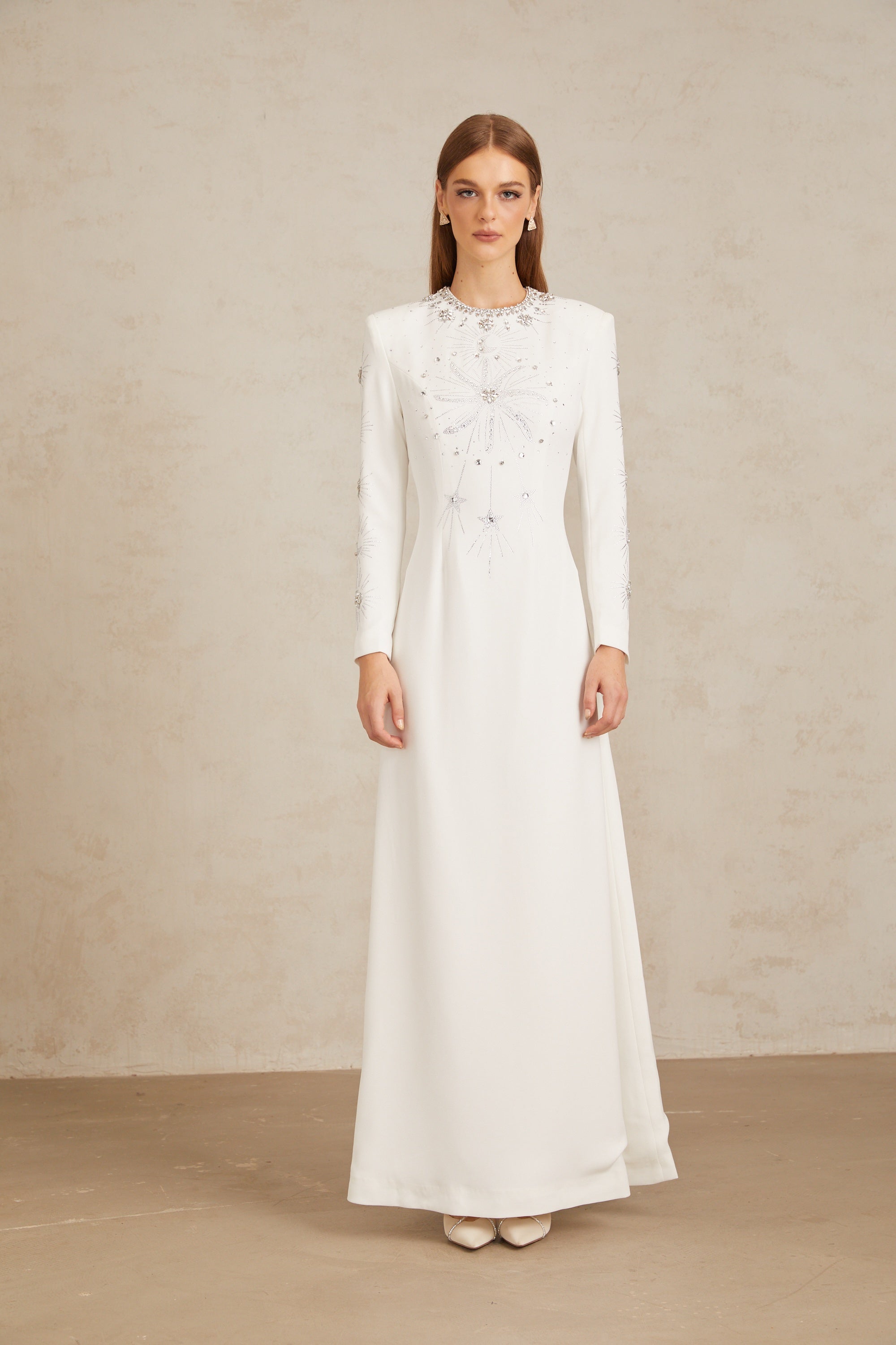 Aloïse White Embellished Maxi Gown (Final Sale-US Only)
