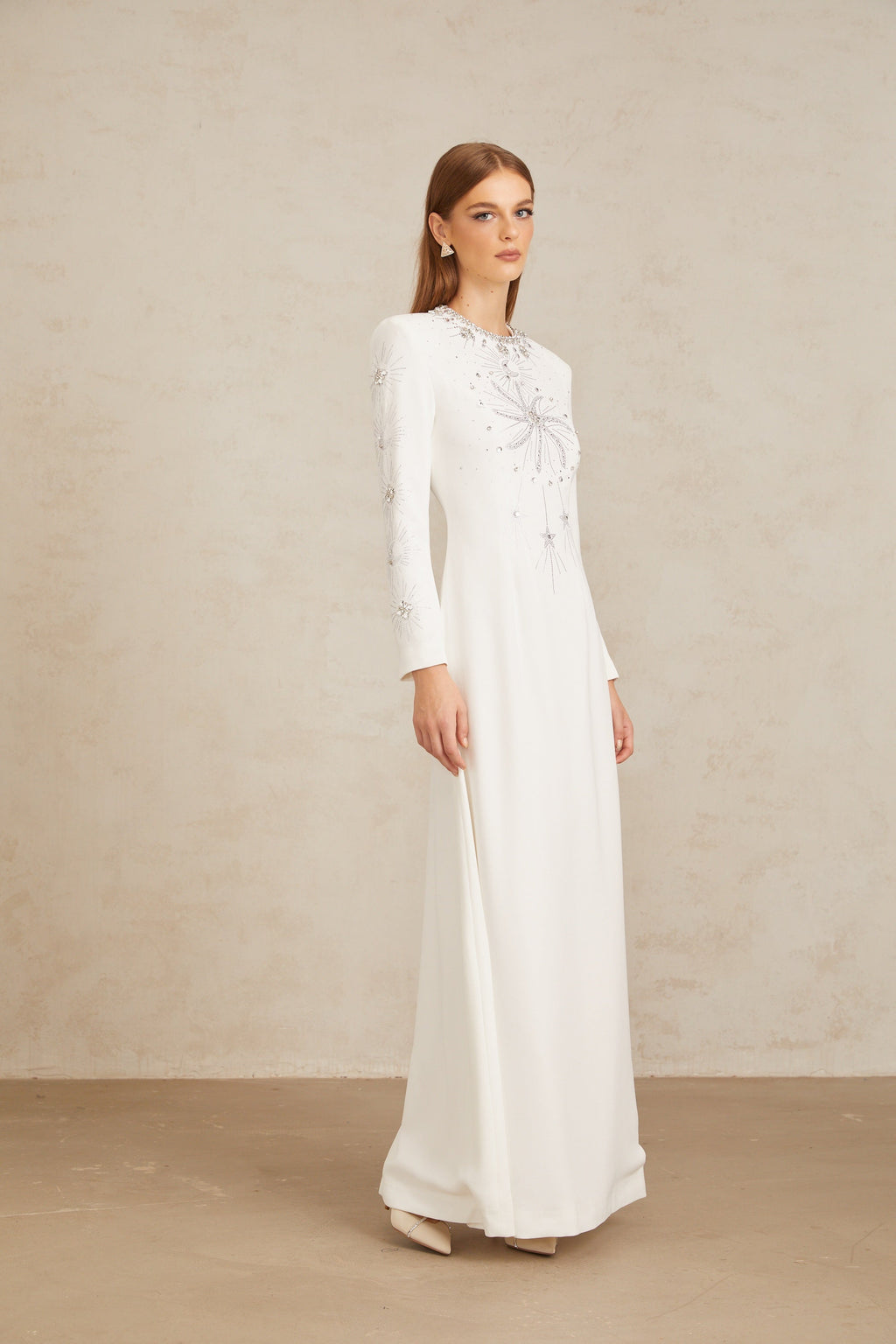Aloïse White Embellished Maxi Gown (Final Sale-US Only)