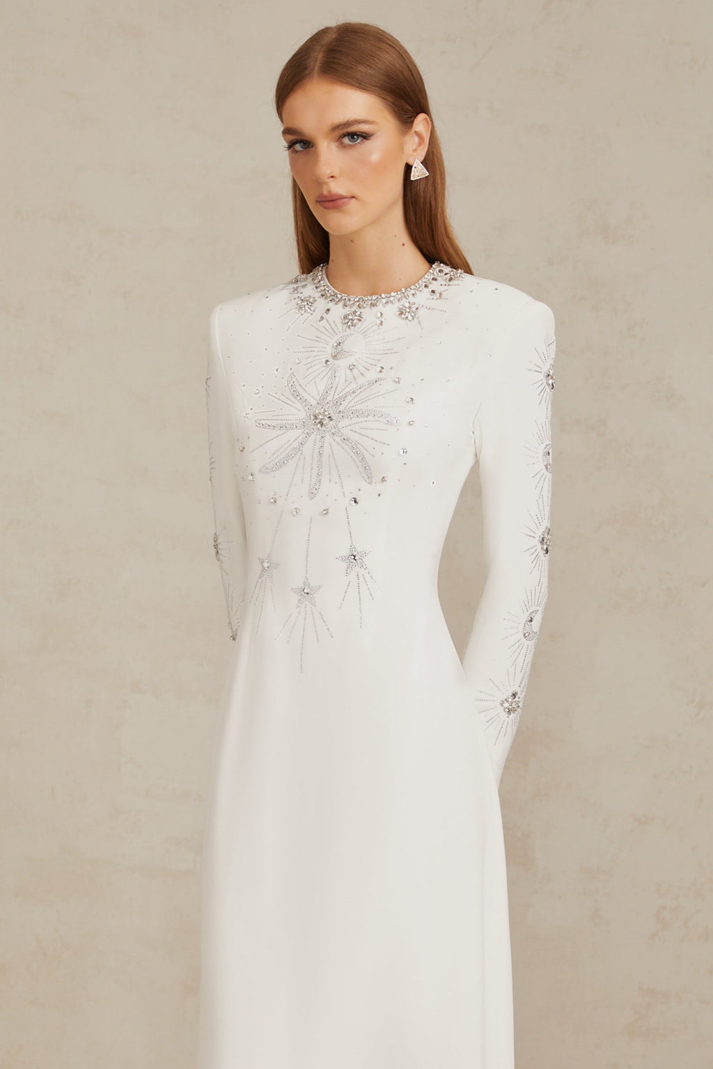 Aloïse White Embellished Maxi Gown (Final Sale-US Only)