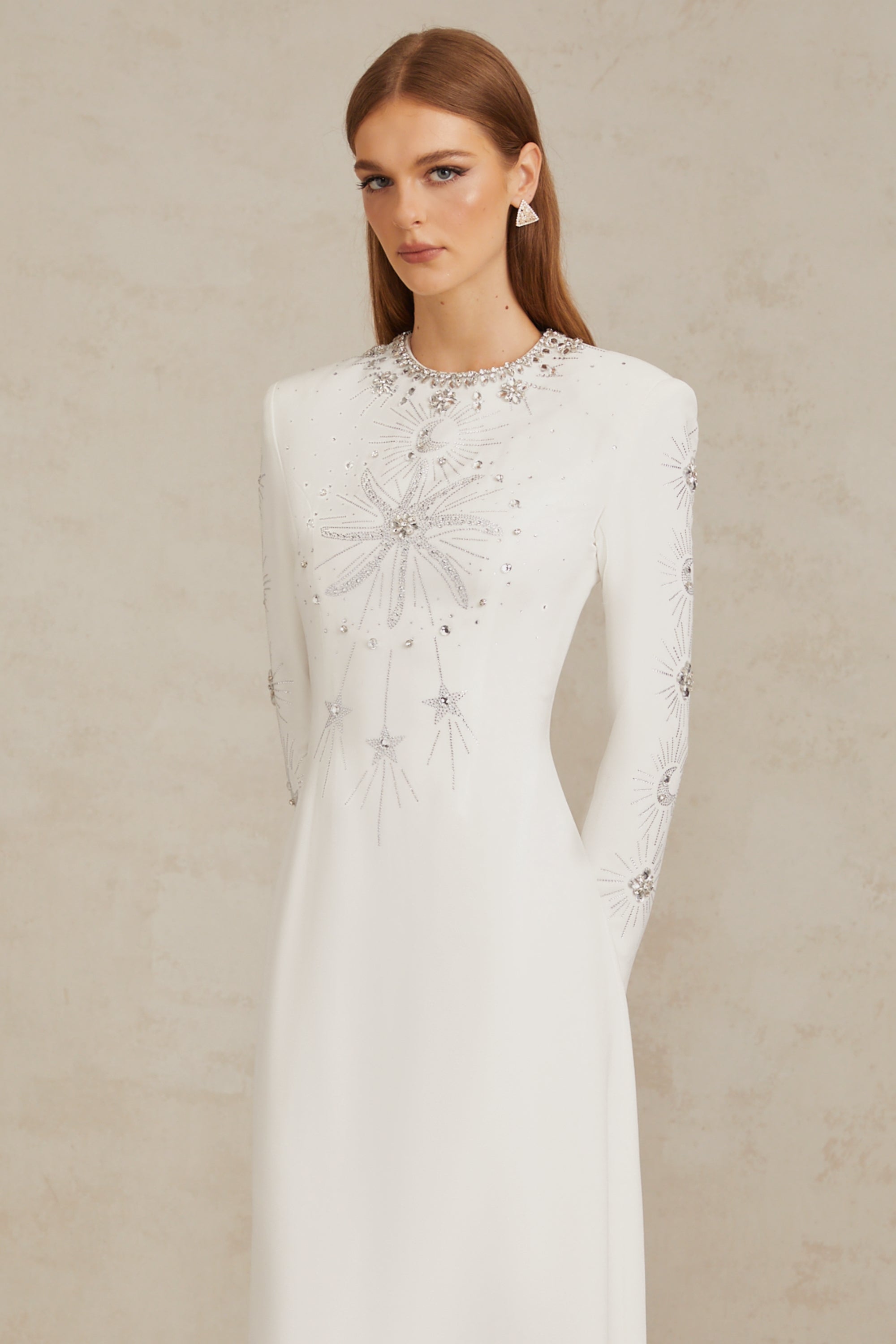 Aloïse White Embellished Maxi Gown (Final Sale-US Only)