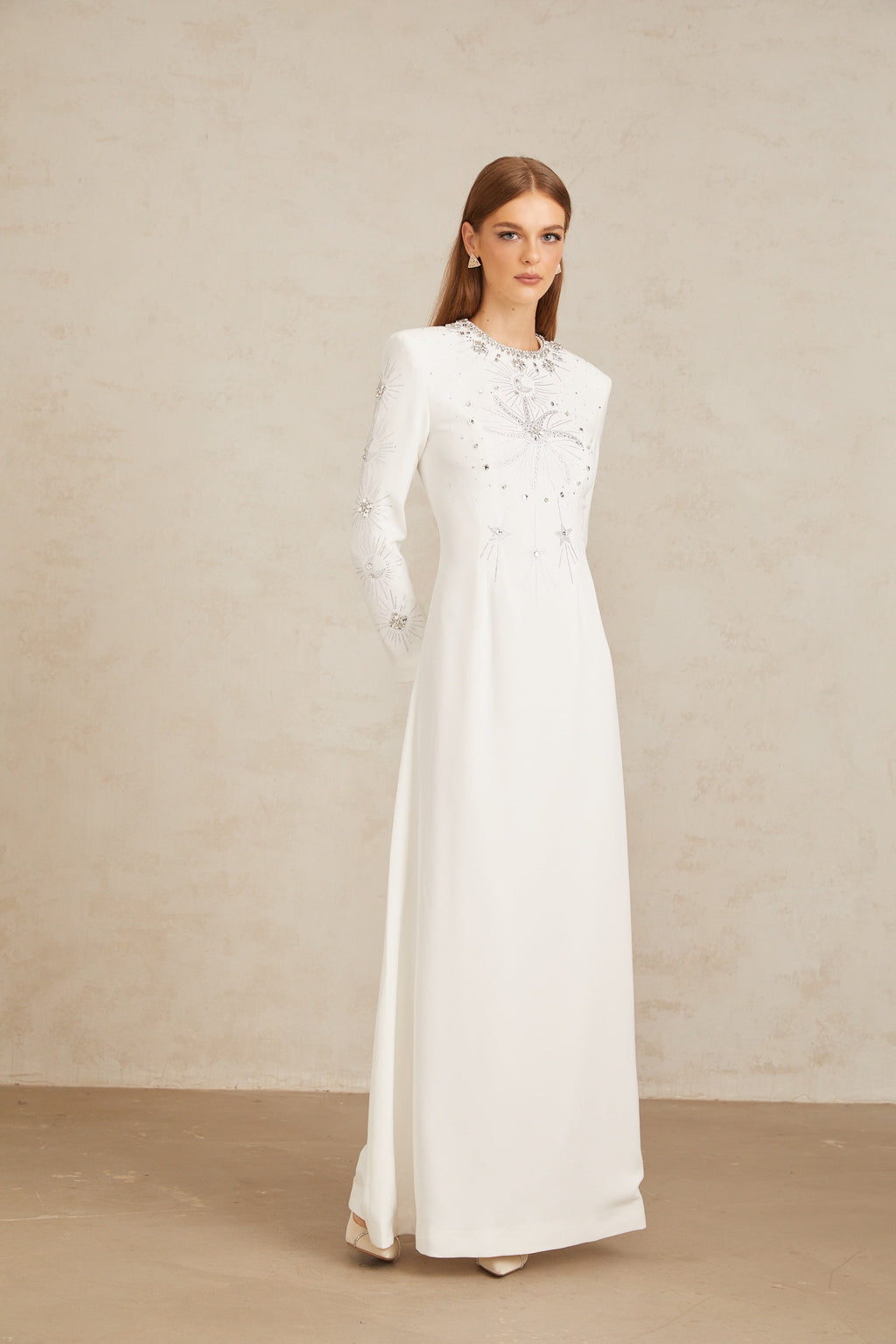 Aloïse White Embellished Maxi Gown (Final Sale-US Only)