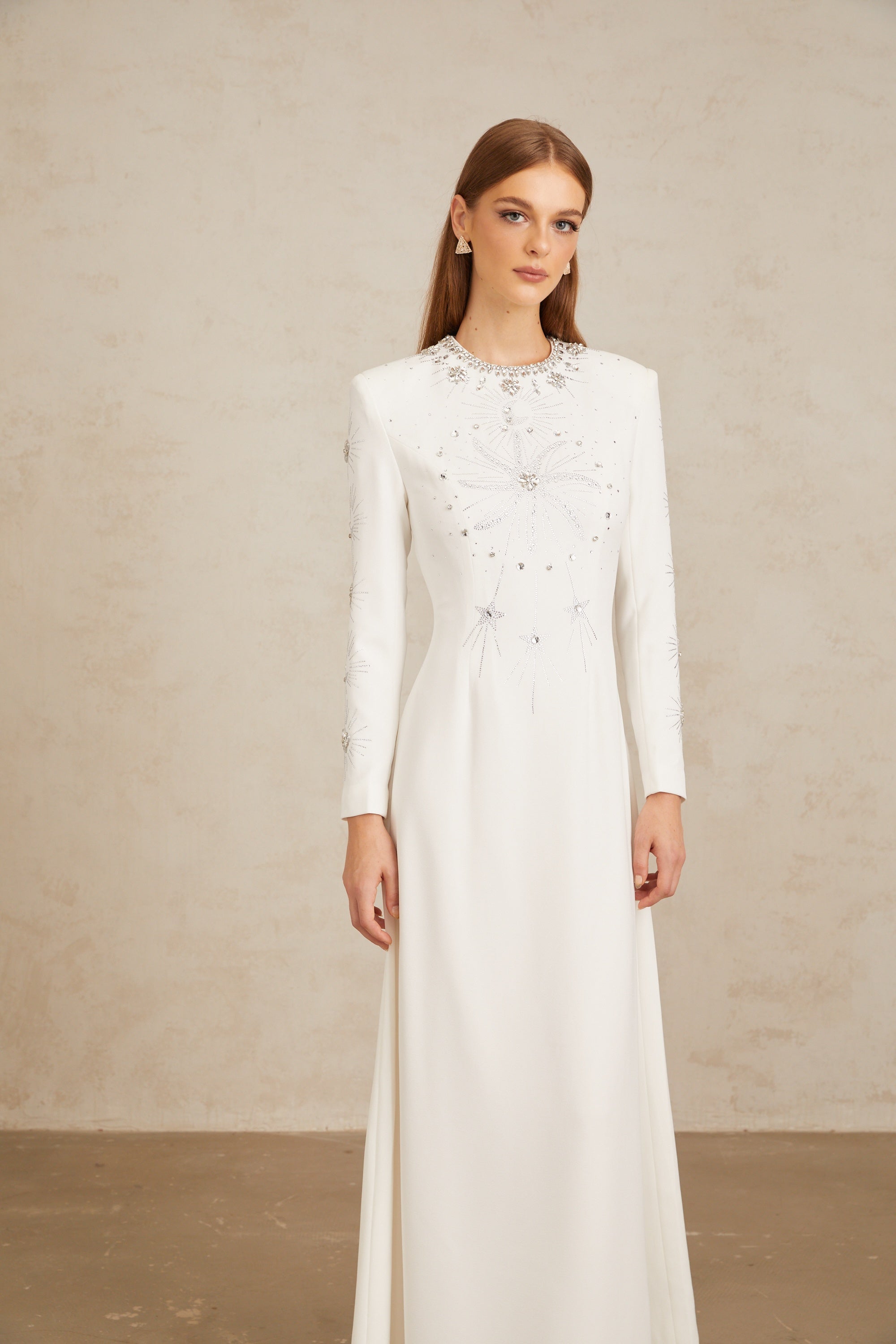Aloïse White Embellished Maxi Gown (Final Sale-US Only)