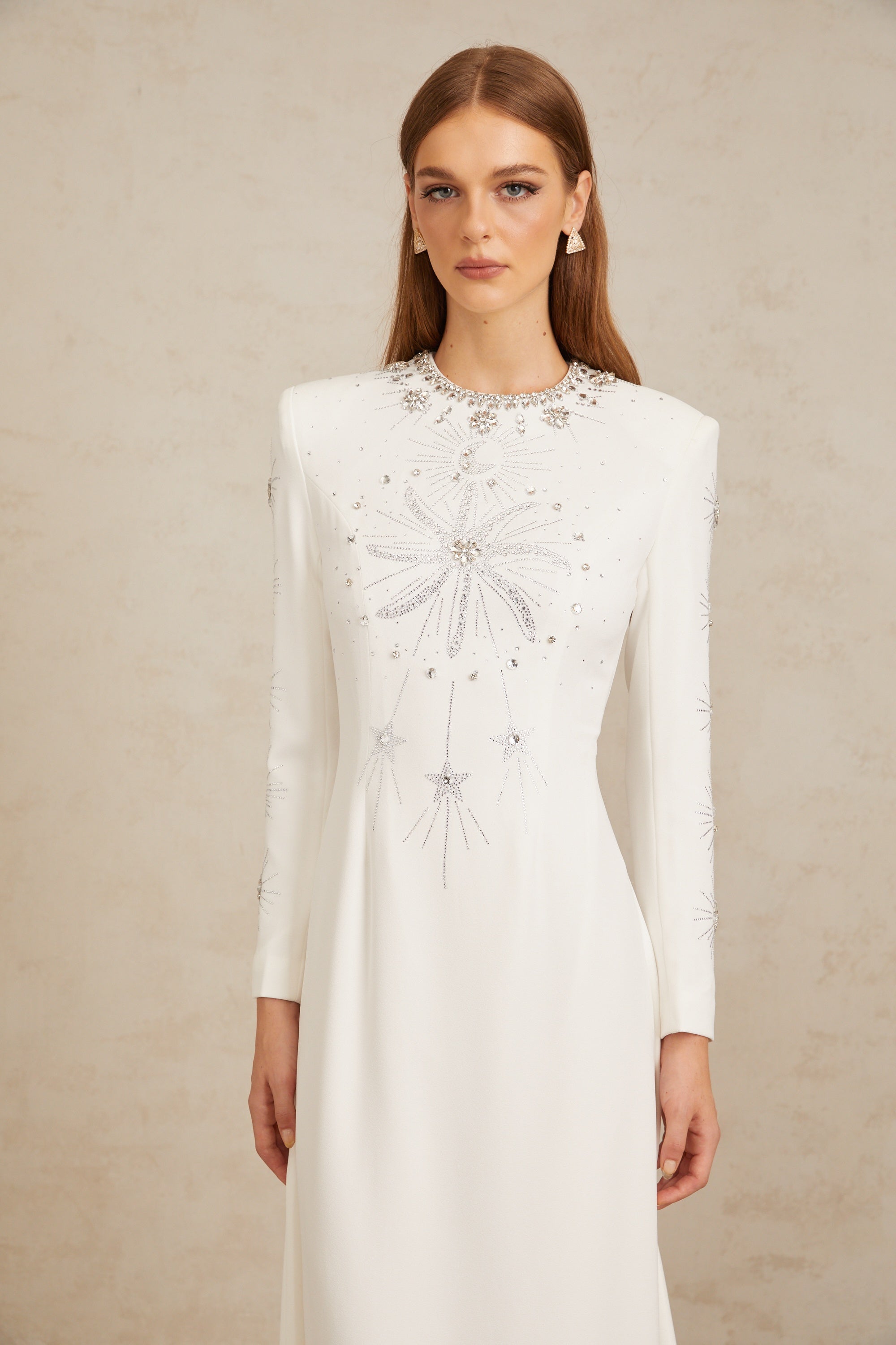 Aloïse White Embellished Maxi Gown (Final Sale-US Only)