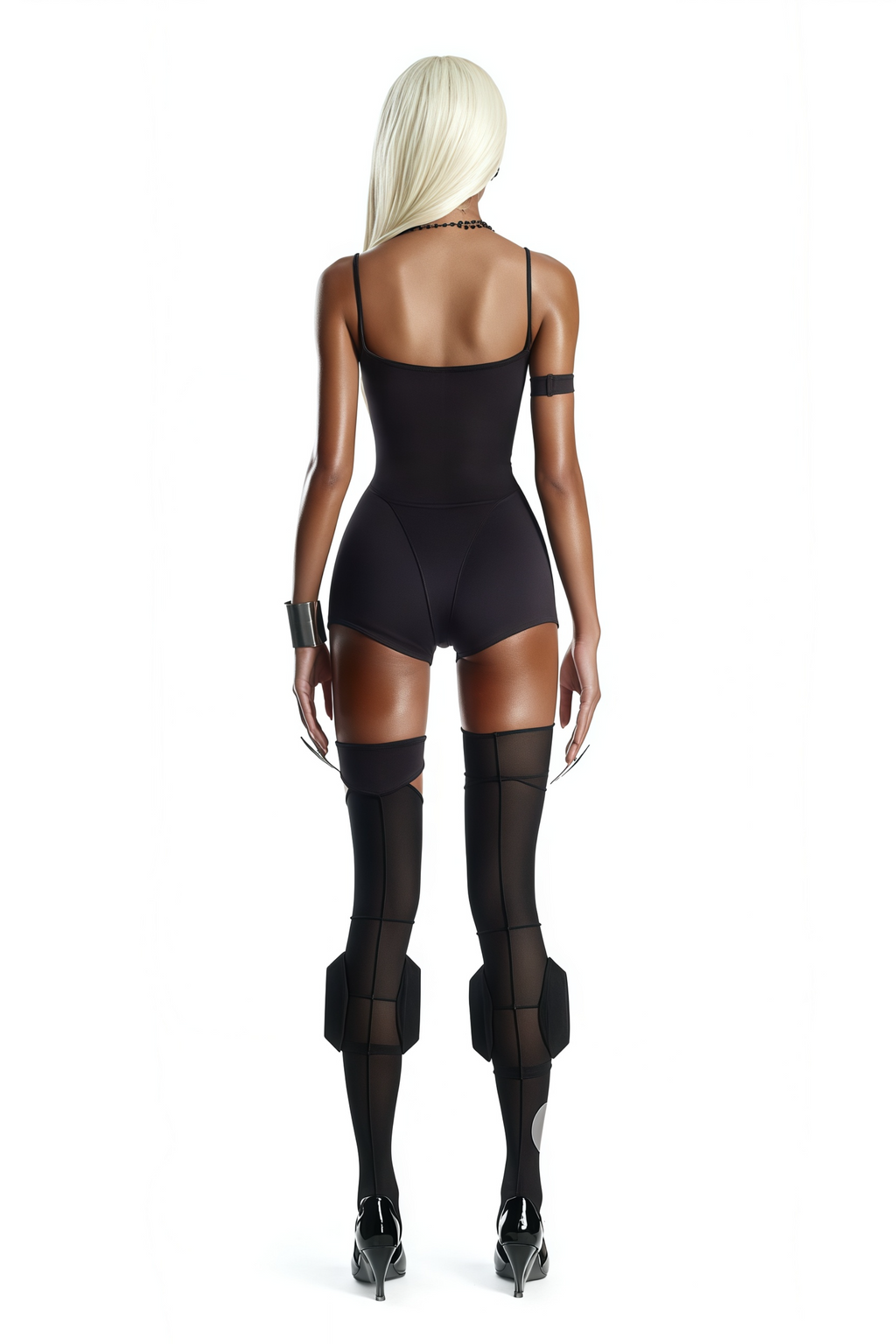 Éclat Black Hollow Detail Playsuit (Final Sale-US Only)