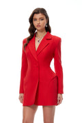 Pálína Red Structured Mini Blazer Dress