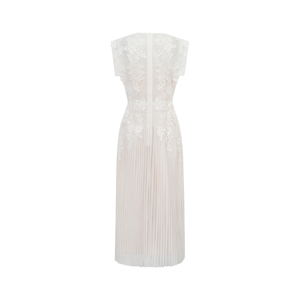 Annabelle Flower-appliqué Tulle Midi Dress (Final Sale-US Only)